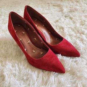 Like New Deep Red Coach high heels